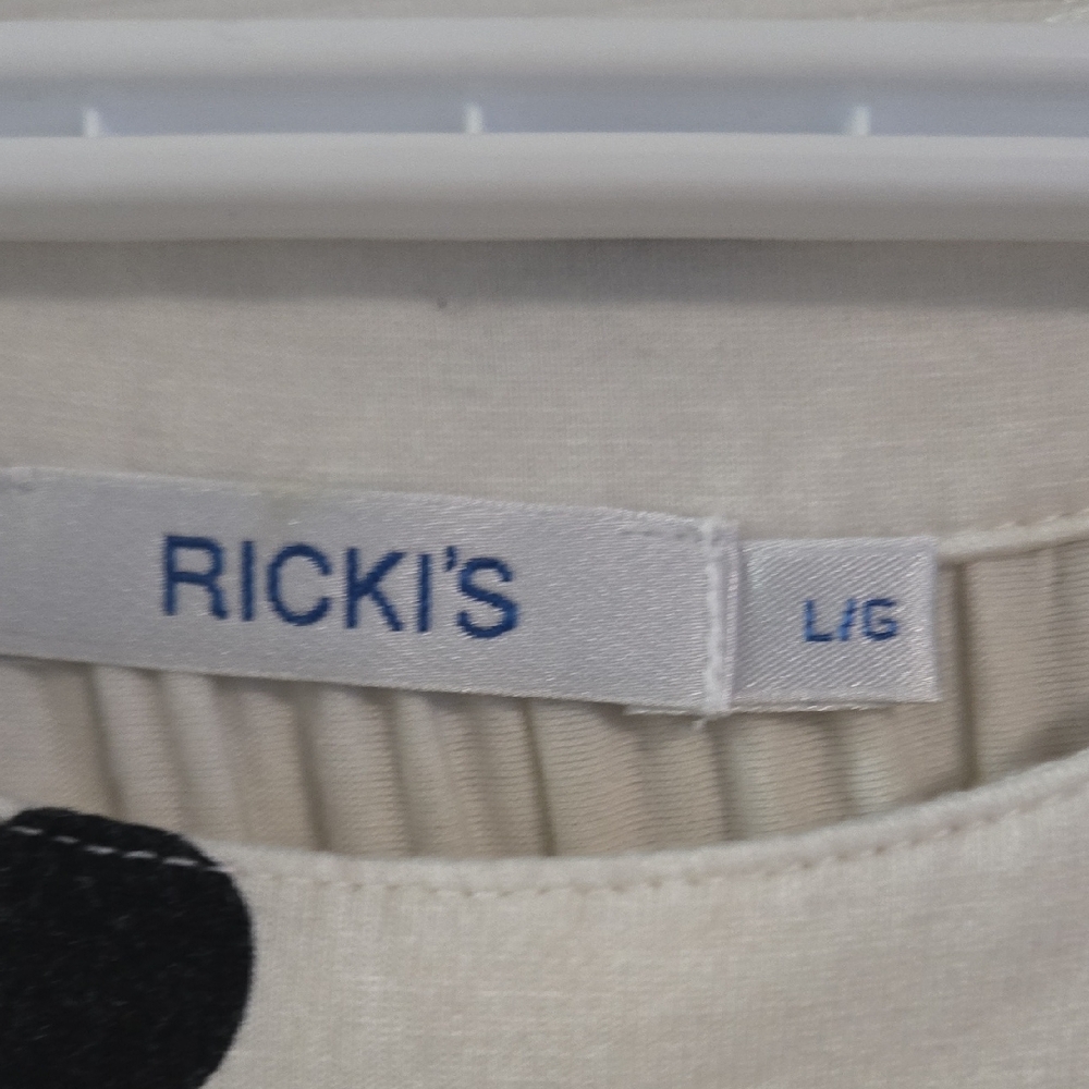 Ricki's Cream and Black Polka Dot Tank Top - Picture 2 of 4